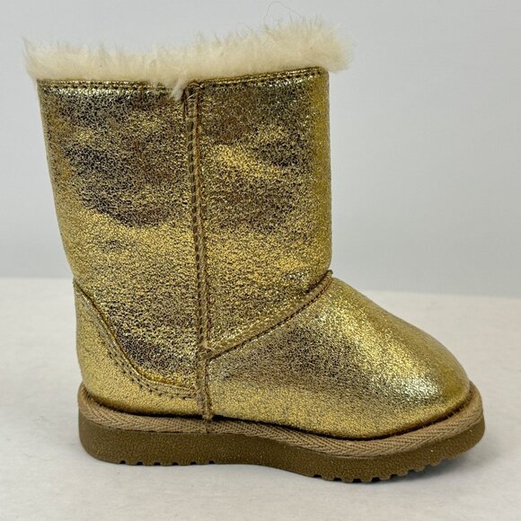 Circo Toddler Gold Faux Fur-Lined Winter Boots Size 5 - Picture 6 of 13